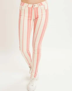 New Scotch & Soda Jean à rayures rose/écru