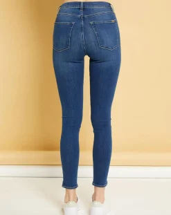 Acquaverde Jean slim Twiggy bleu foncé