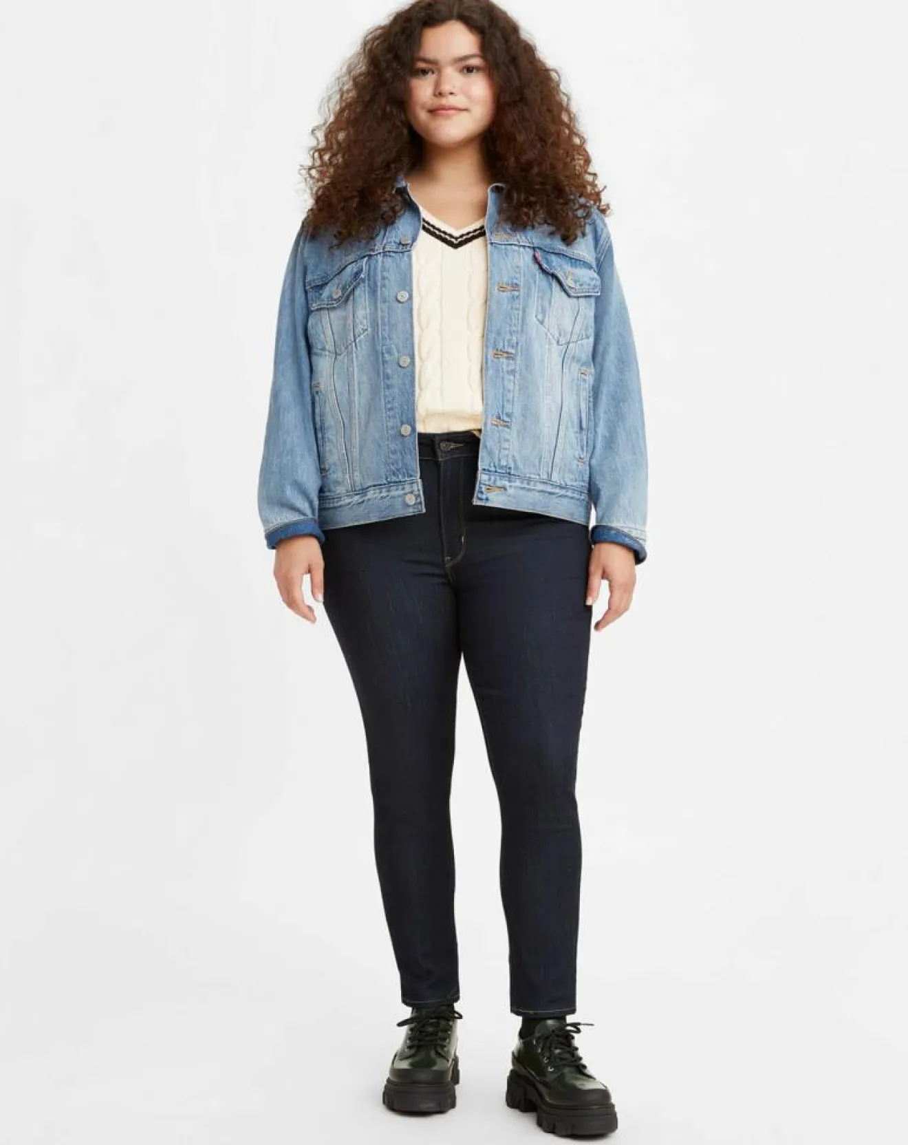 Sale Levi's® Jean 721 taille haute Sculpt with Hypersoft bleu brut