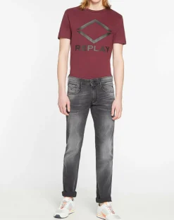 Clearance Replay Jean ajusté Anbass Overdry gris foncé