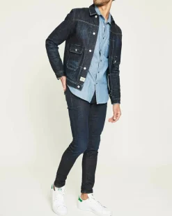 Homme Replay Jean ajusté Brut bleu foncé