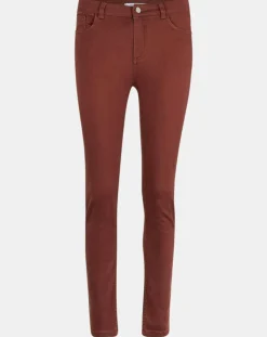 Femme Galeries Lafayette Jean ajusté Gerly en Toile de coton marron foncé