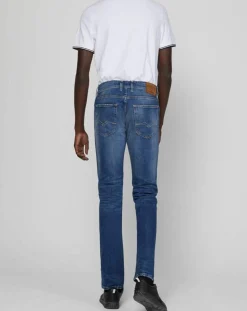 Clearance Replay Jean ajusté stretch Grover Délavé bleu