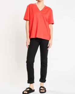 Femme Jodhpur Jean Bmock droit brut noir