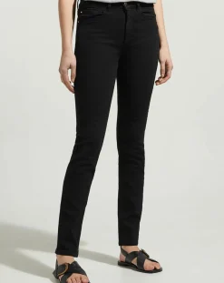 Femme Jodhpur Jean Bmock droit brut noir