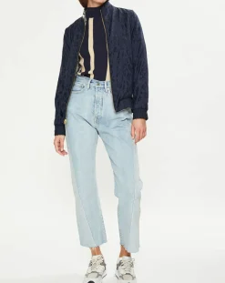 Hot Scotch & Soda Jean boyfriend crop det couture bleu clair