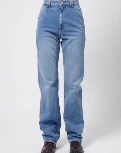 Best Esprit Jean coupe droite taille haute bleu moyen