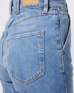Best Esprit Jean coupe droite taille haute bleu moyen