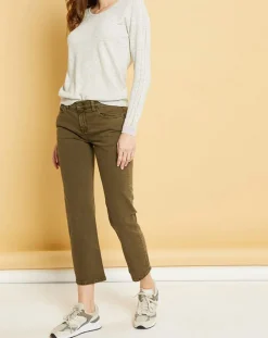 Outlet Acquaverde Jean cropped Natural Nils army