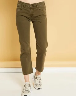 Outlet Acquaverde Jean cropped Natural Nils army