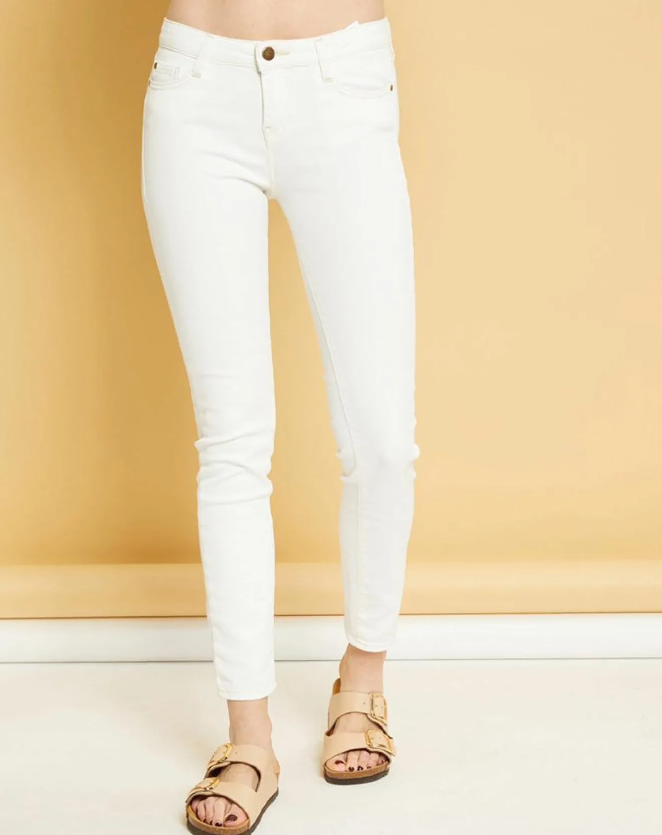 Acquaverde Jean Denim Craft Scarlett blanc