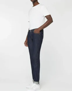 Homme Replay Jean droit Aged Eco Grover bleu brut