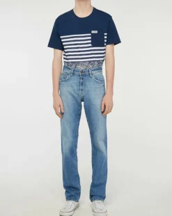 Homme Kaporal 5 Jean Droit Datte délavé bleu