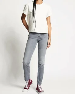 Femme Lee Jean droit Elly Hr gris