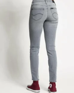 Femme Lee Jean droit Elly Hr gris
