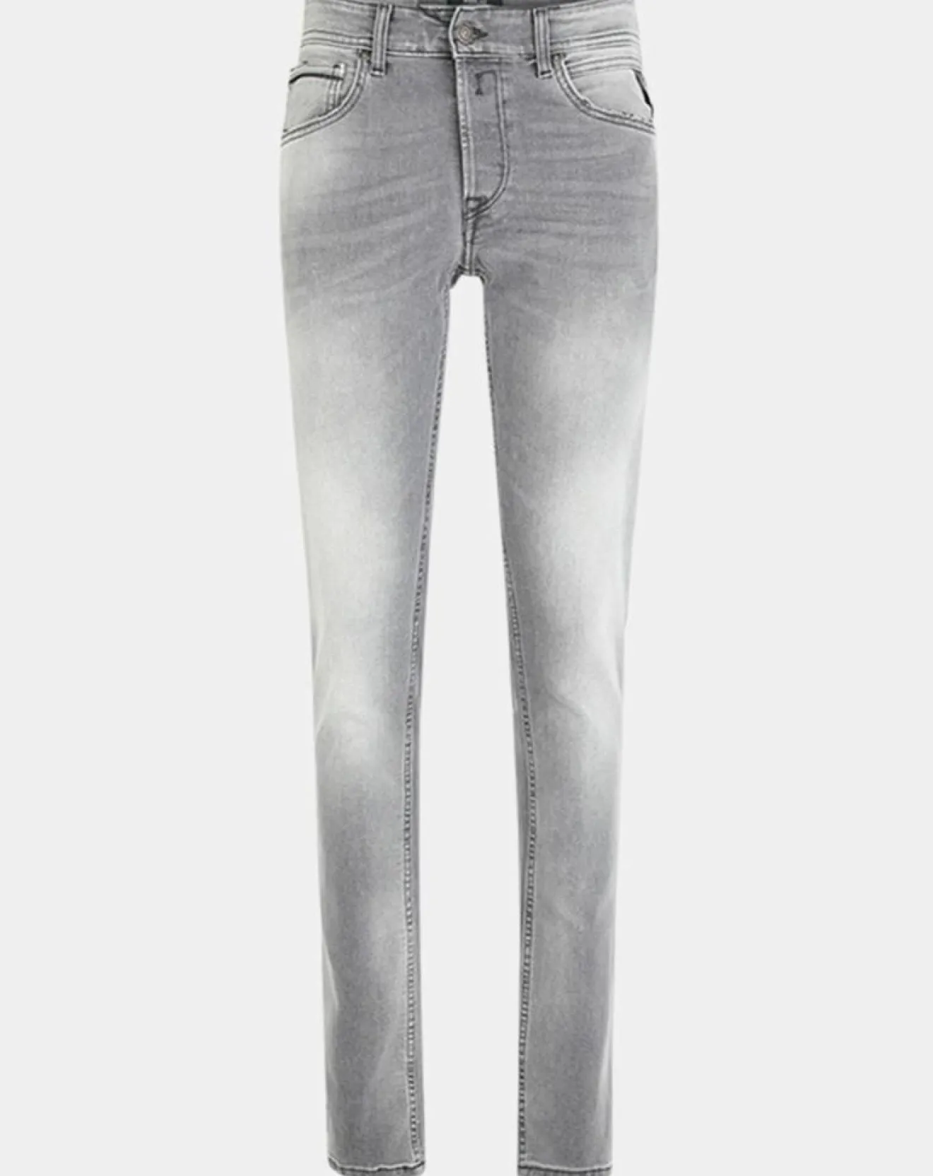 Replay Jean droit en Coton Bio 573 Grover gris moyen