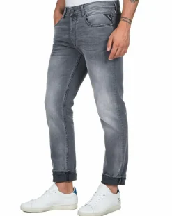 Replay Jean droit en Coton Bio 573 Grover gris moyen