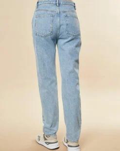 Femme Chloé Stora Jean droit en Toile de coton Remi bleu