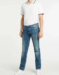 New Teddy Smith Jean droit Worn Comfor bleu