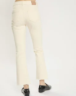 Femme Scotch & Soda Jean en Coton Bio mélangé Flare The Kick Cropped écru