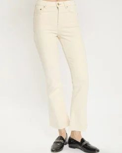 Femme Scotch & Soda Jean en Coton Bio mélangé Flare The Kick Cropped écru