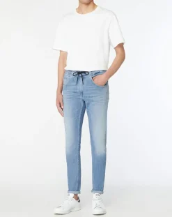 Homme Replay Jean en Coton Bio 573 Bio Milano bleu clair