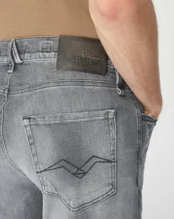 Homme Replay Jean en Coton Bio Aged Eco gris moyen
