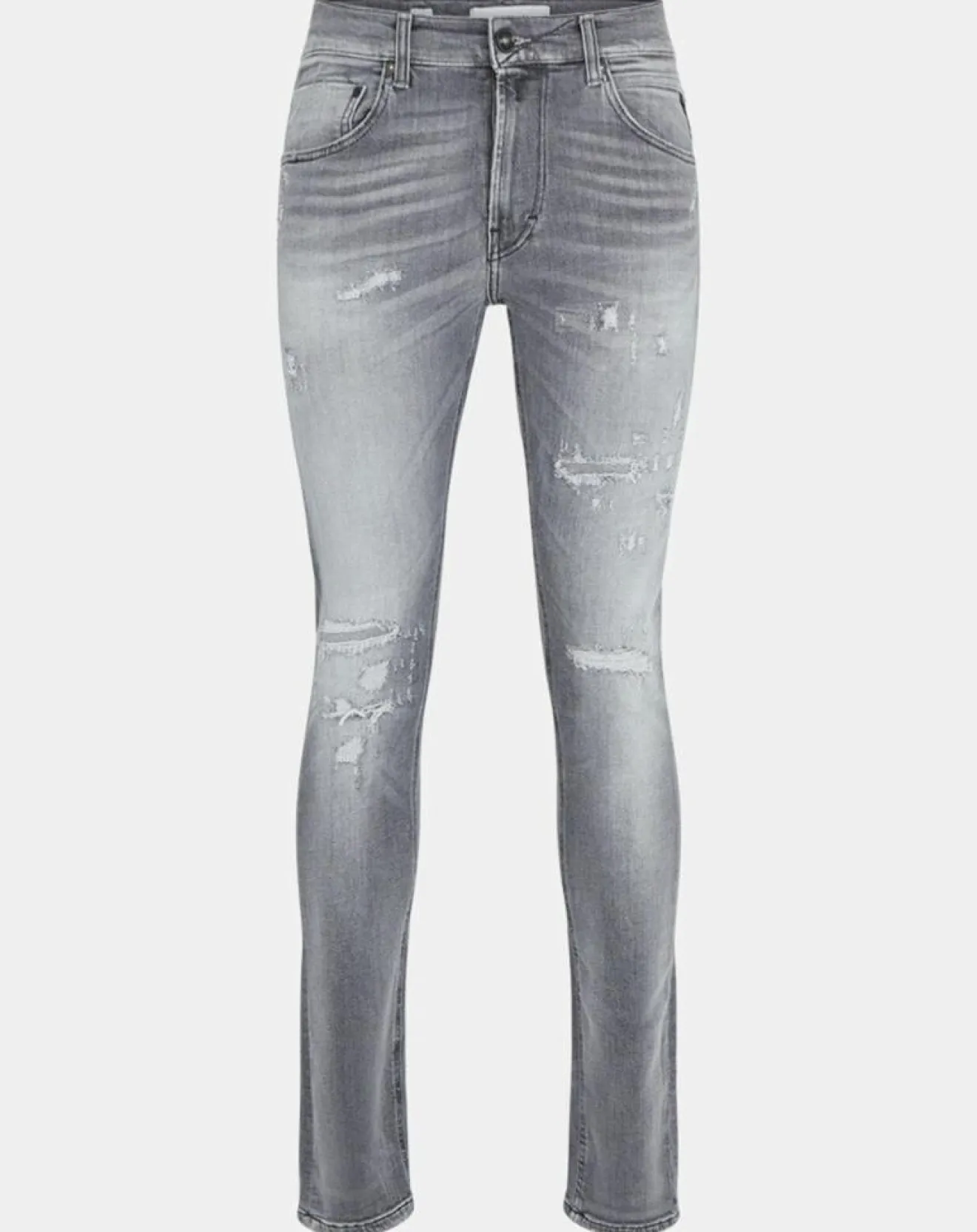 Homme Replay Jean en Coton Bio Aged Eco gris moyen