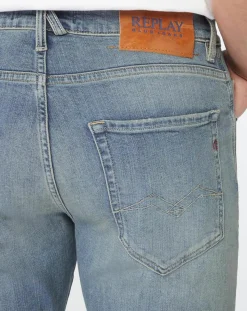 Homme Replay Jean en Coton Bio 573 bleu moyen