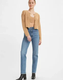 Femme Levi's® Jean high slim straight 70's bleu