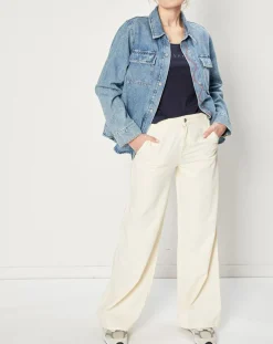 Outlet Esprit Jean large Wide en Coton mélangé collection EDC by écru