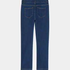 Enfant Galeries Lafayette & Kids Jean mom Anna en Toile de coton bio bleu brut