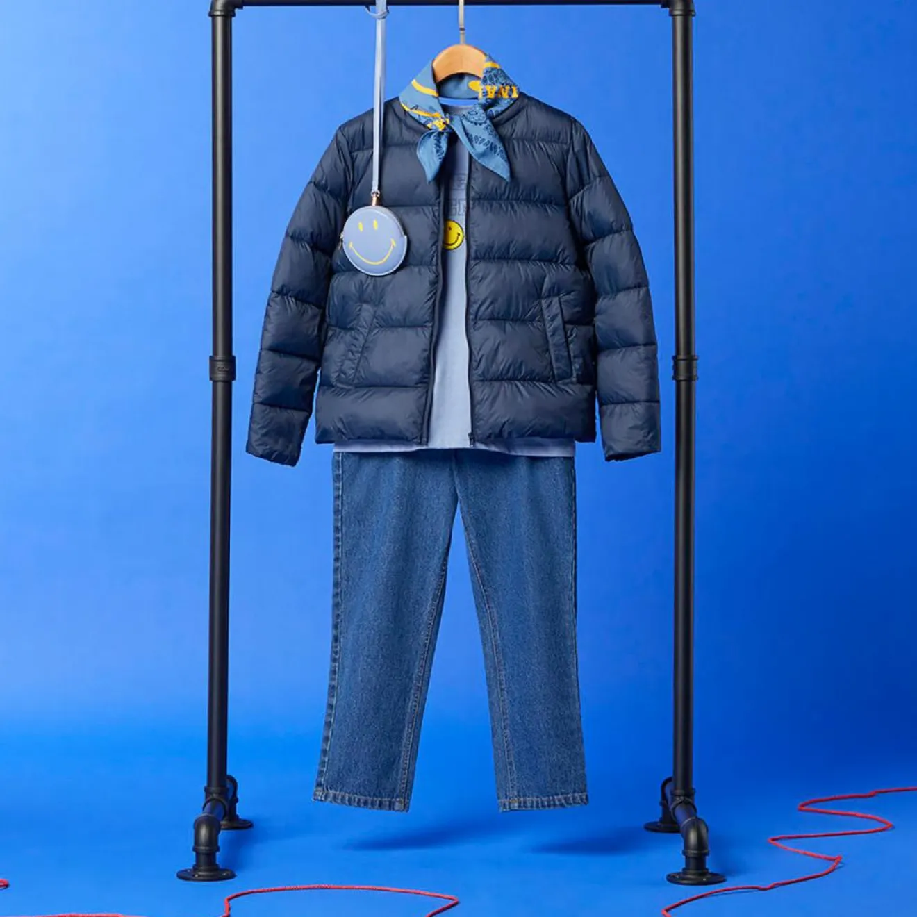 Enfant Galeries Lafayette & Kids Jean mom Anna en Toile de coton bio bleu brut