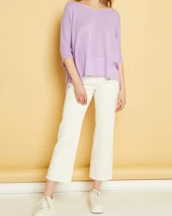 Femme Acquaverde Jean mom Frida crème