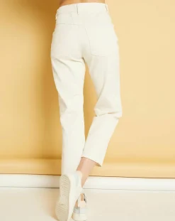 Femme Acquaverde Jean mom Frida crème