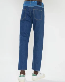 Outlet Scotch & Soda Jean Regular Fit taille haute bleu