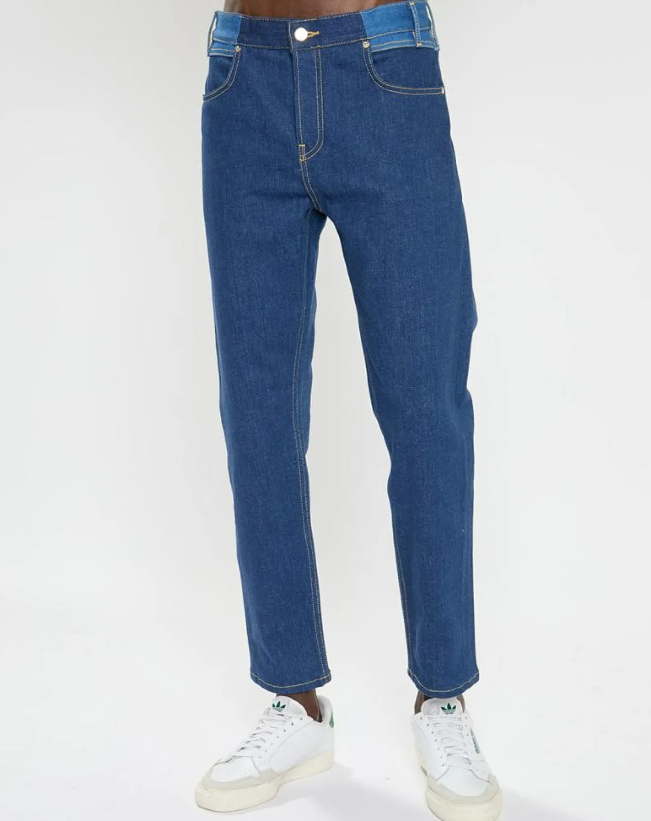 Outlet Scotch & Soda Jean Regular Fit taille haute bleu