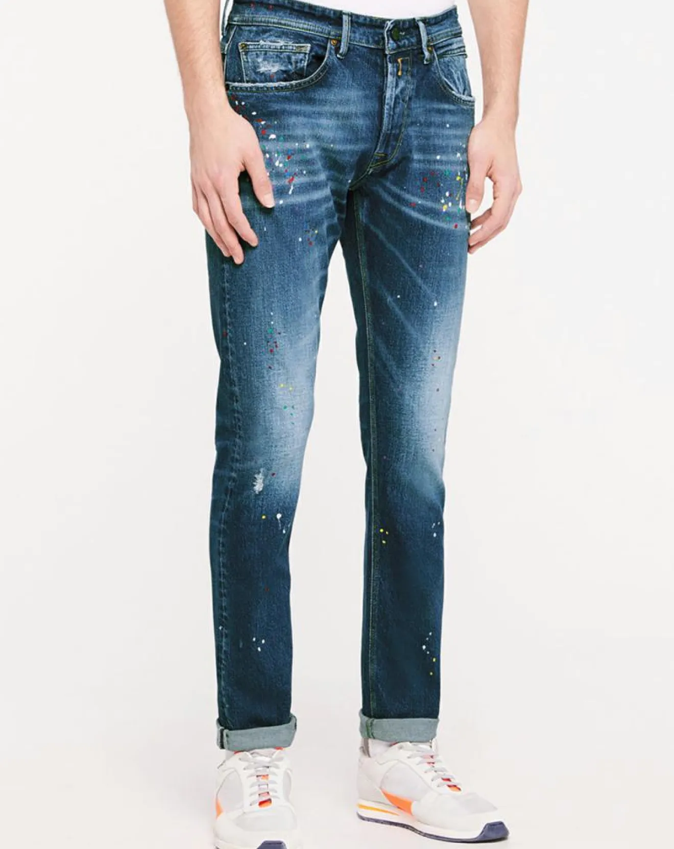 Clearance Replay Jean Aged Eco bleu moyen