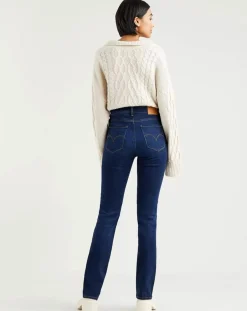 Hot Levi's® Jean righ rise straight 724 bleu