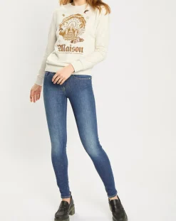 Femme Scotch & Soda Jean Skinny Bohemienne Tr bleu foncé