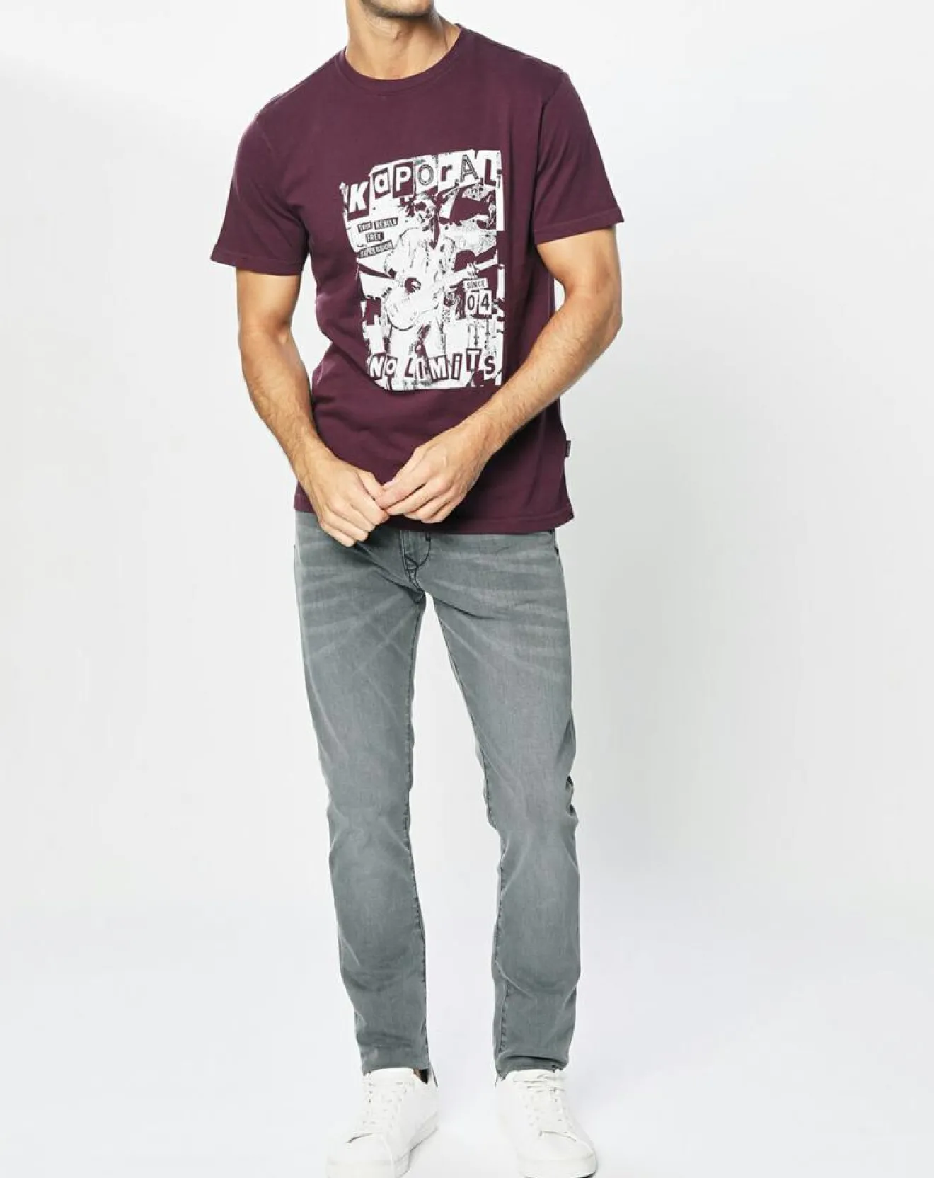 Homme Kaporal 5 Jean Skinny Dadas gris