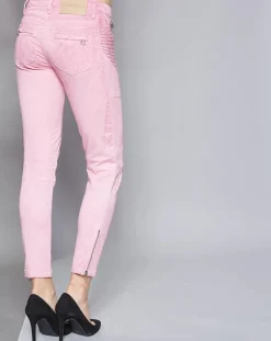 Femme Pierre Balmain Jean Skinny délavé rose
