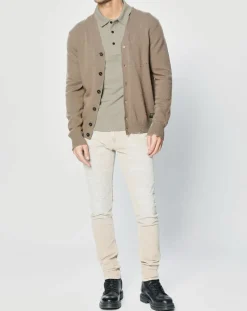Sale Replay Jean Skinny en Velours côtelé Broken Eged beige