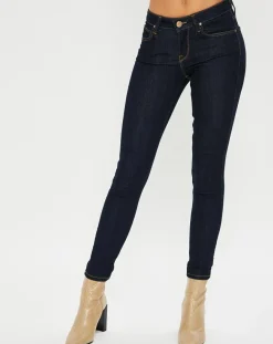 Femme Lee Jean skinny Scarlett One Wash bleu foncé
