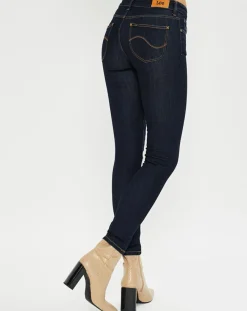 Femme Lee Jean skinny Scarlett One Wash bleu foncé