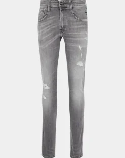 Homme Replay Jean Slim Aged Eco Anbass gris moyen