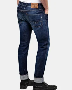Homme Replay Jean Slim Anbass bleu foncé