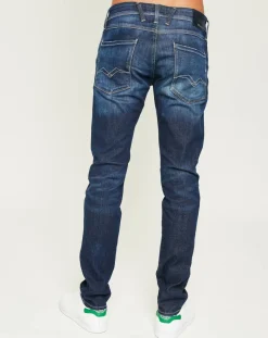 Homme Replay Jean Slim Anbass Ice Blast bleu foncé