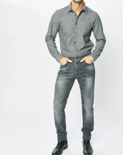 Homme Kaporal 5 Jean Slim Darko Used noir délavé