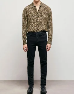 Homme The Kooples Jean Slim délavé noir délavé